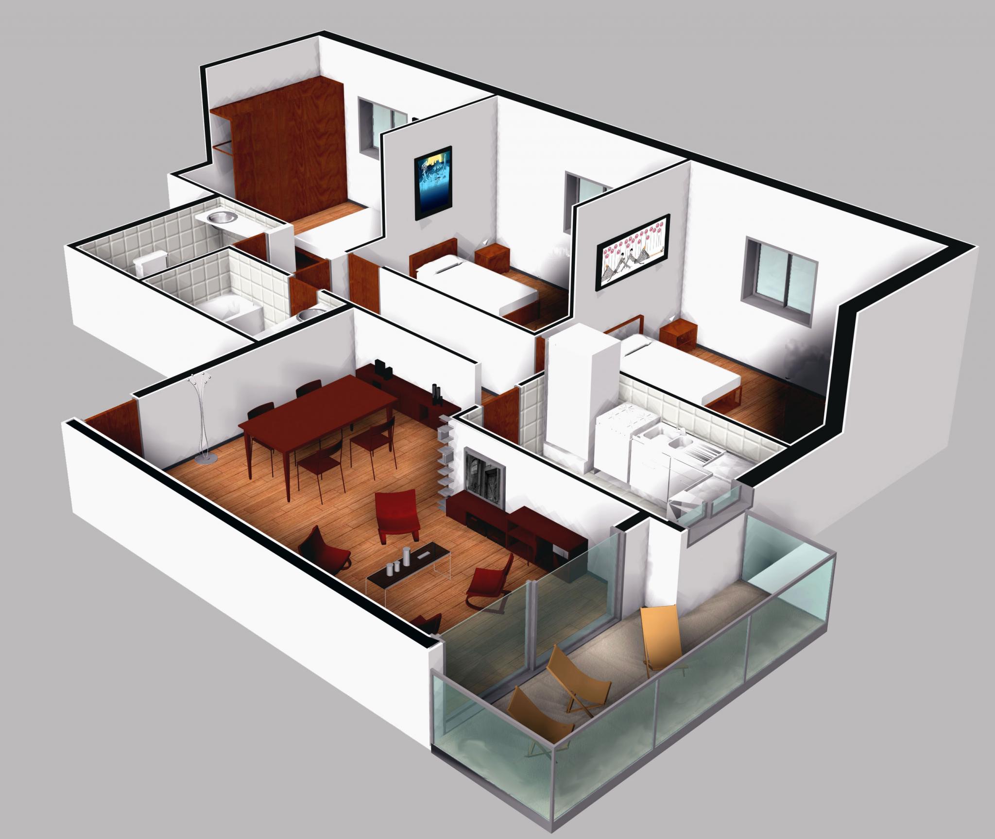 Vista departamento interior