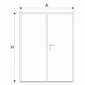 PUERTAS DE DOS HOJAS PARA SALIDA DE EMERGENCIA