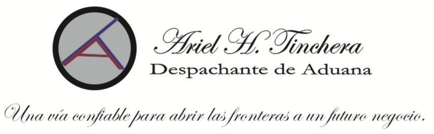 ATDESPACHOS - ARIEL HERNÁN TINCHERA - DESPACHANTE DE ADUANA - WEB: WWW.ATDESPACHOS.COM.AR