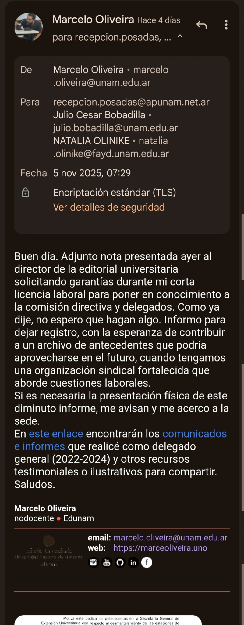 Email UNaM