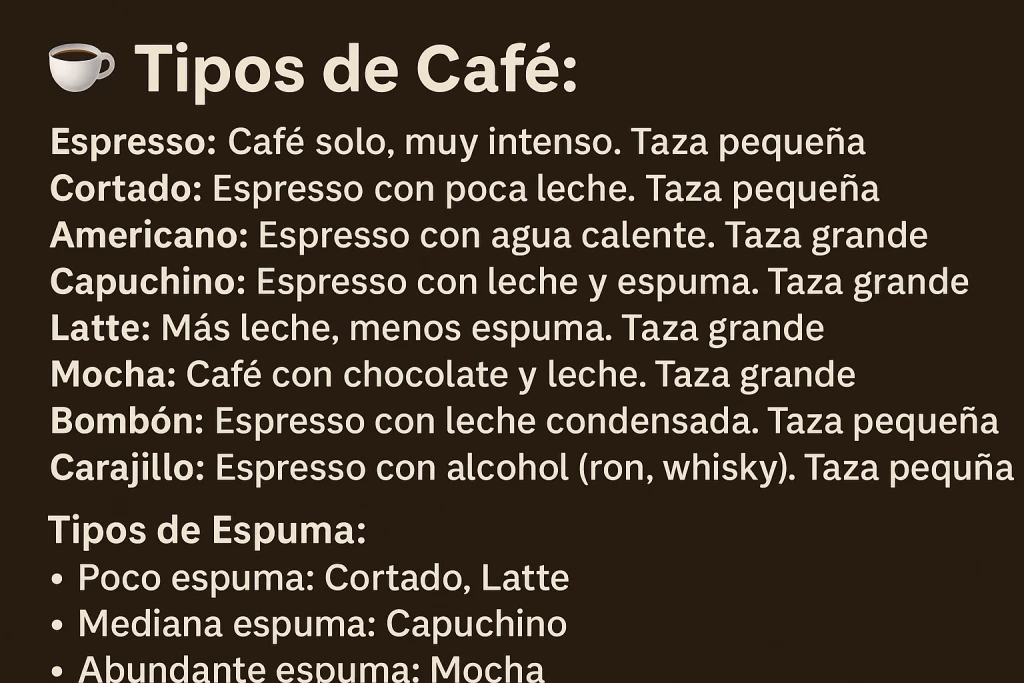 TIPOS DE CAFÉ