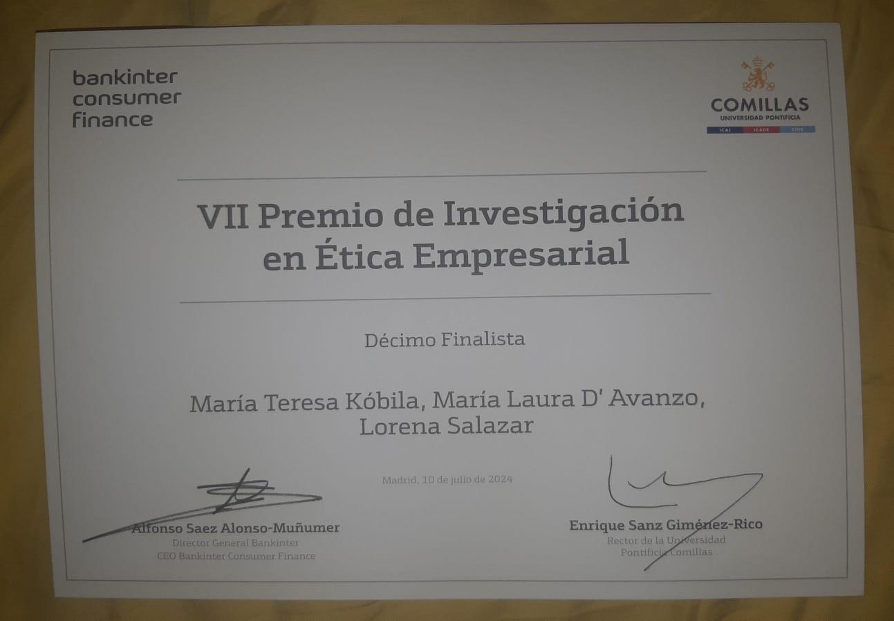 VII Premio de Investigación en Ética Empresarial