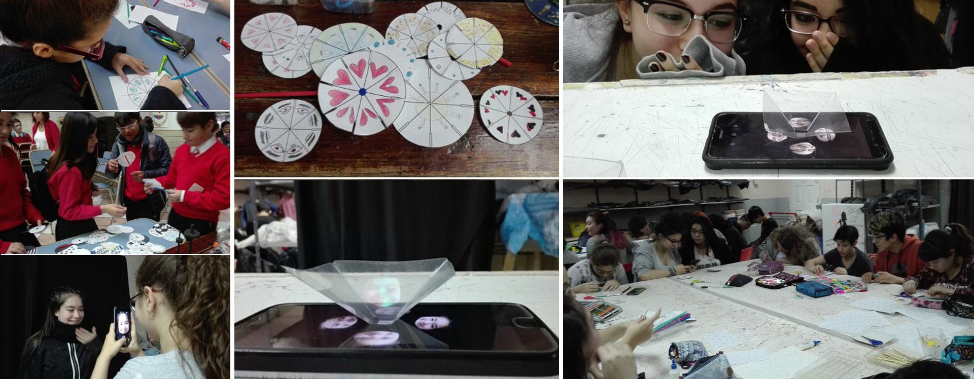 ○ Festival CINE EN GRANDE-  Talleres de juguetes ópticos en varias escuelas