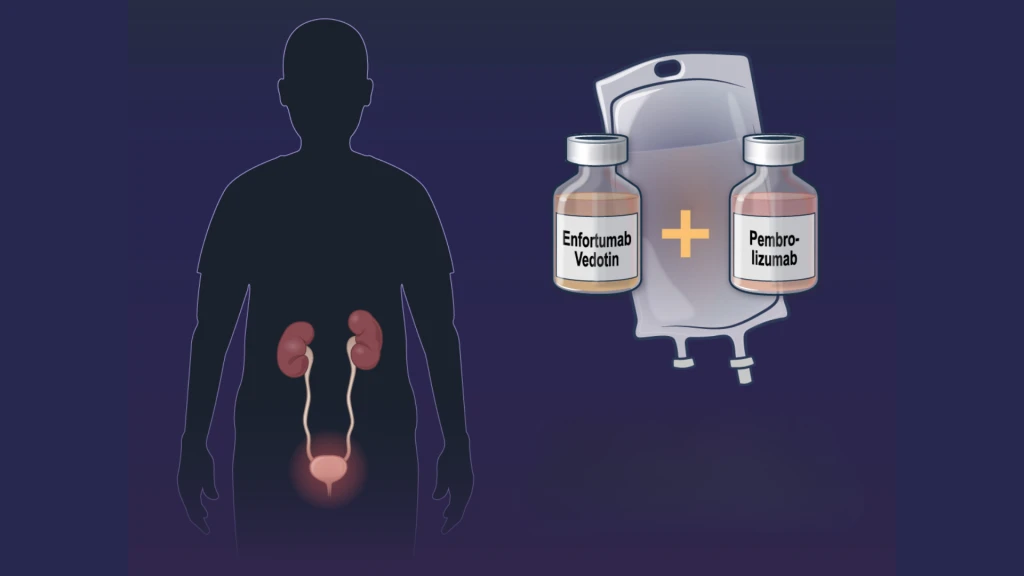 Enfortumab vedotin y pembrolizumab en pacientes con cáncer de vejiga candidatos a tratamiento con cisplatino.