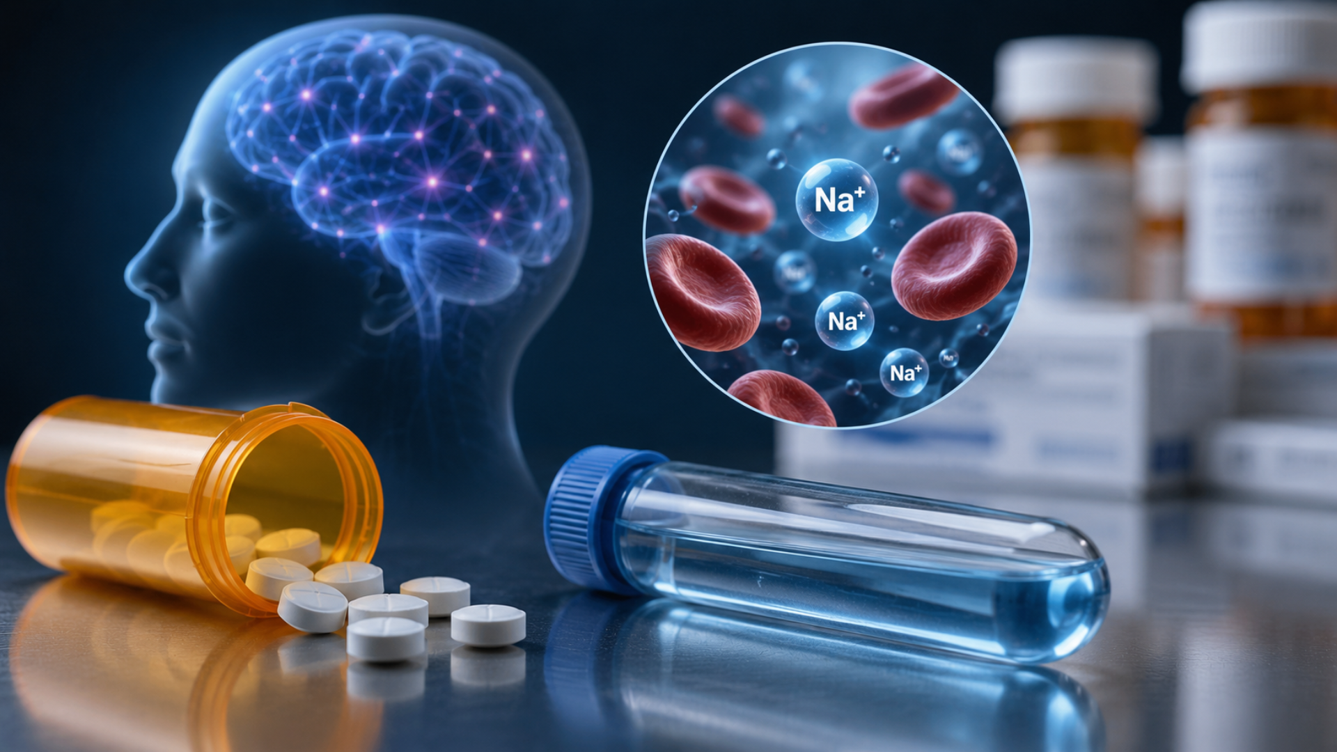 Riesgo comparativo de hiponatremia entre pacientes tratados con antipsicóticos de segunda generación.