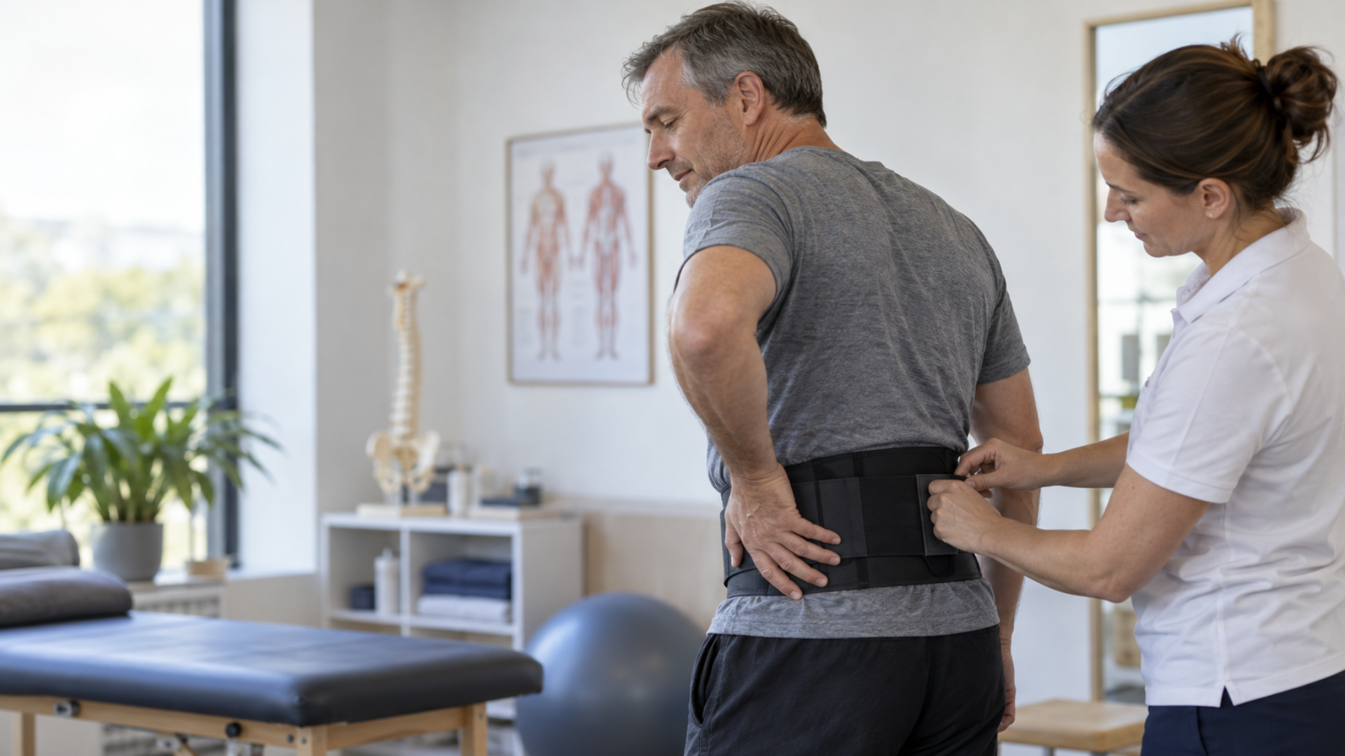 Cinturón lumbar para el dolor lumbar inespecífico.