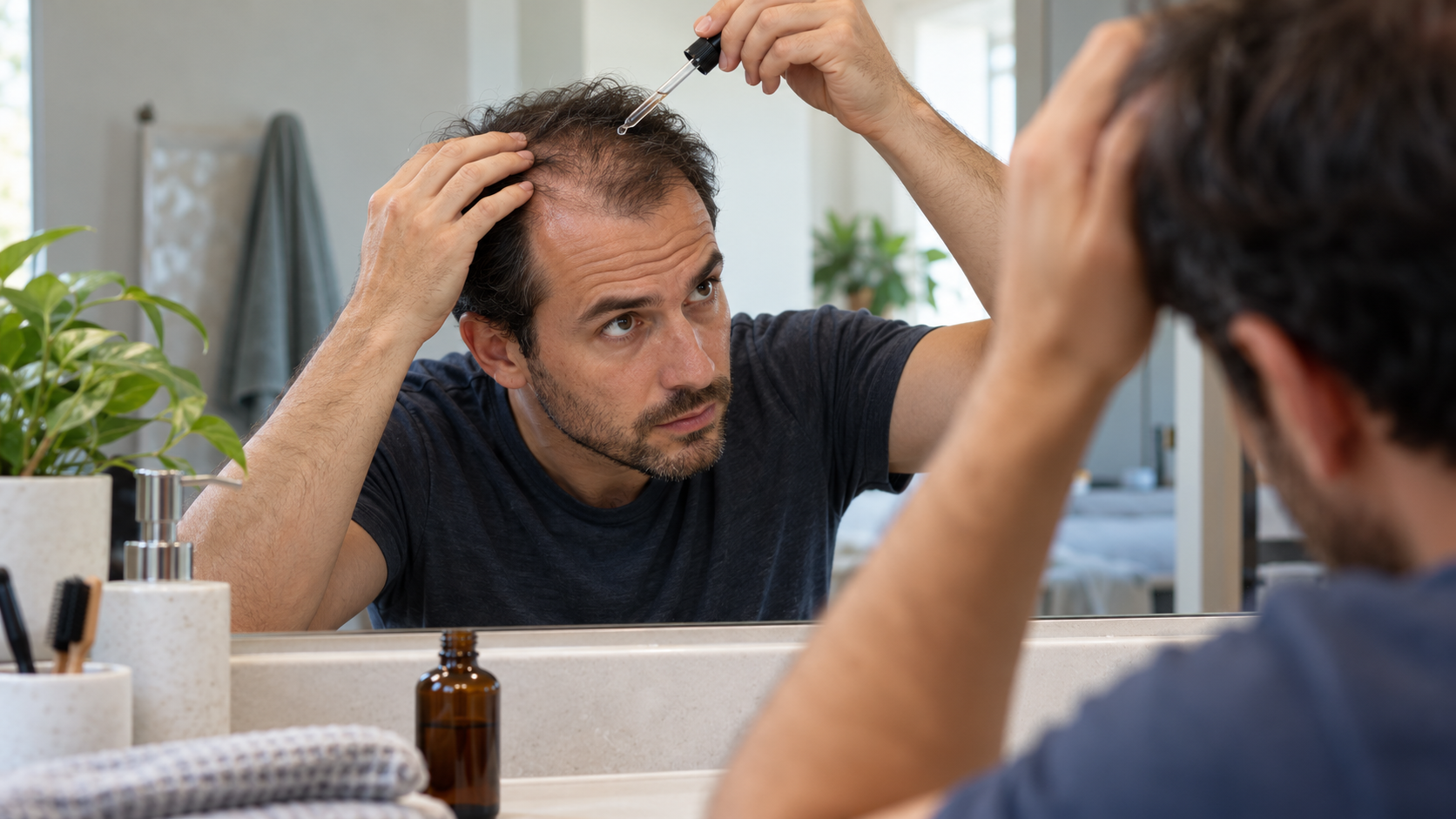 Eficacia comparativa de la monoterapia con minoxidil e inhibidores de la 5-alfa reductasa para la alopecia androgénica masculina.