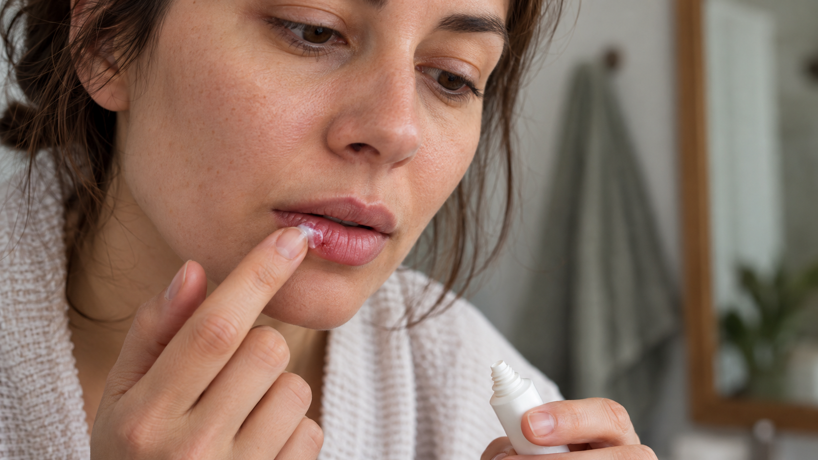 Intervenciones para el tratamiento del herpes labial.