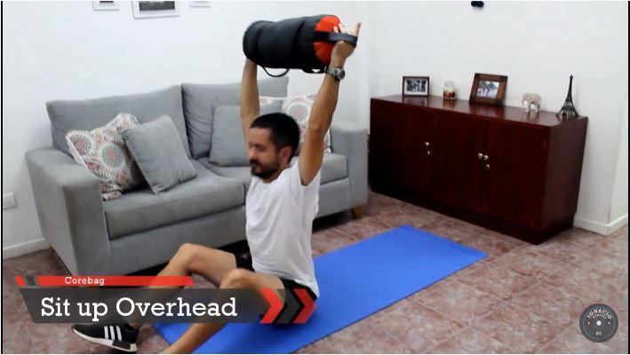 Sit up sobre la cabeza - Corebag- PF Ignacio Vargas