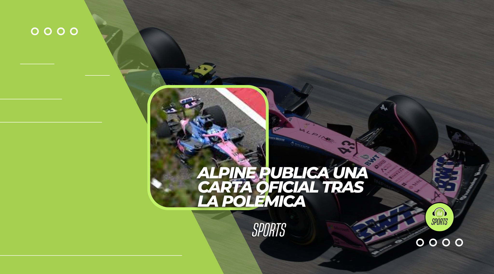 Alpine publica una carta oficial tras la polémica: a quién va dirigida y qué mensaje transmite