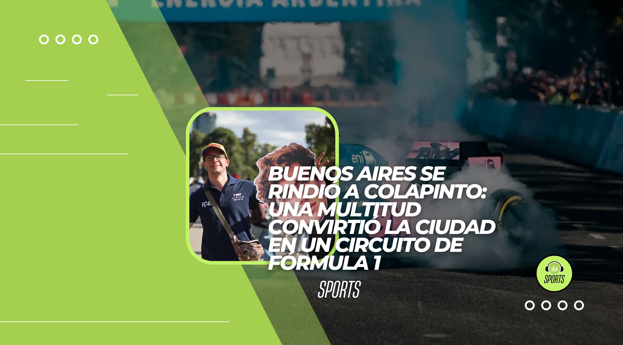 Buenos Aires se rindió a Colapinto: una multitud convirtió la ciudad en un circuito de Fórmula 1