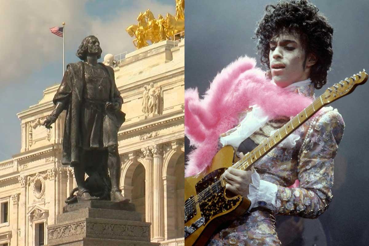 Habitantes de Minnesota piden cambiar la estatua de Colón por una de Prince.