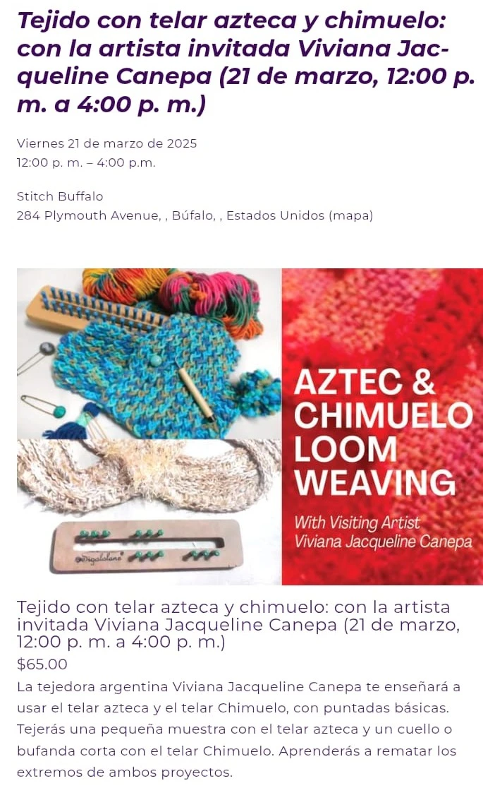 CLASE DE TELAR AZTECA Y CHIMUELO 