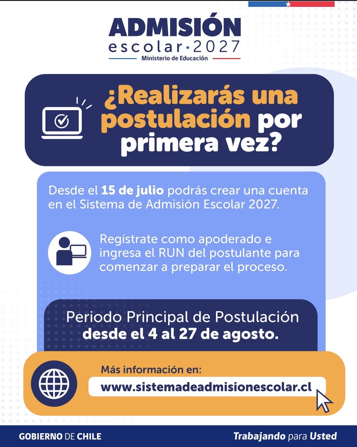 Sistema de Admisión Escolar 2026
