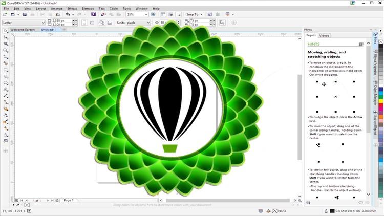 Como centrar una imagen en CorelDraw