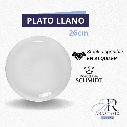 Alquiler platos porcelana