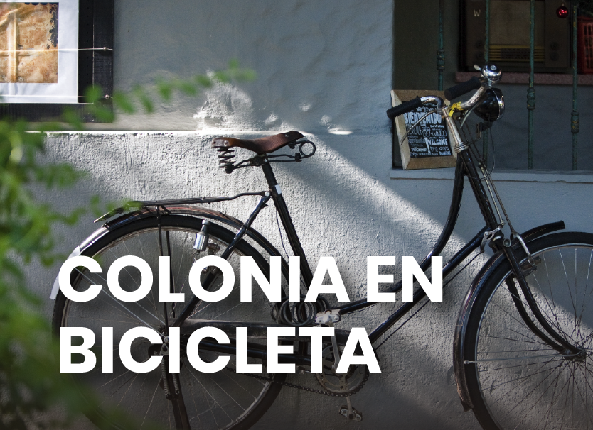 en bicicleta