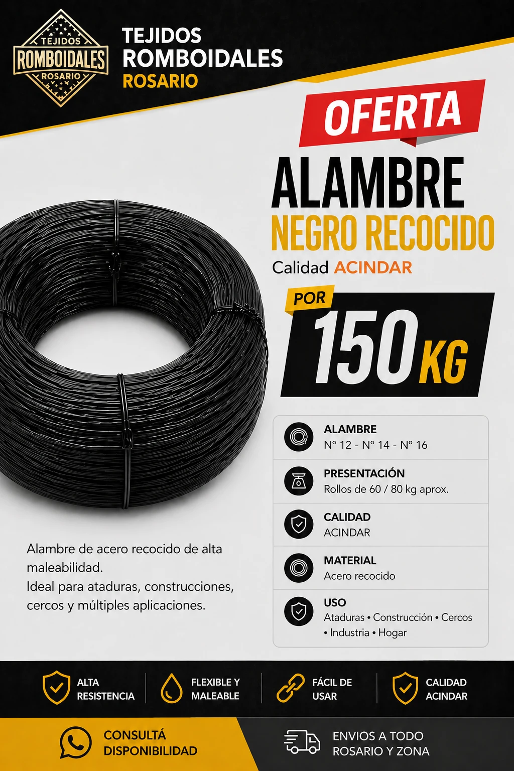 Oferta alambre negro recocido