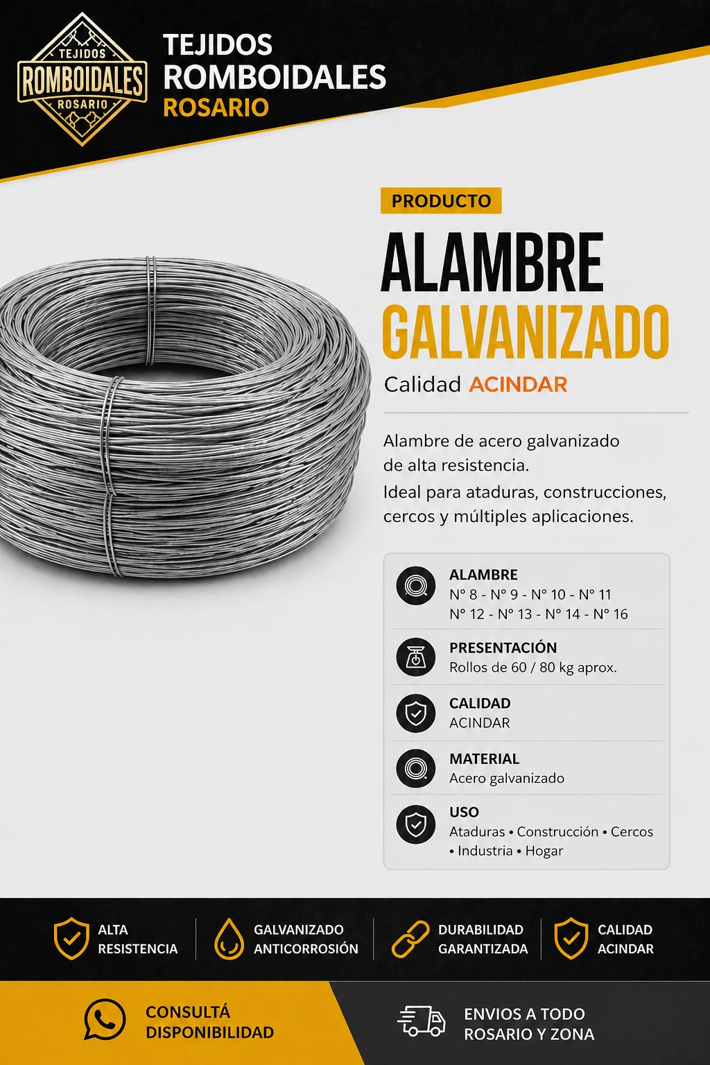 Alambre galvanizado