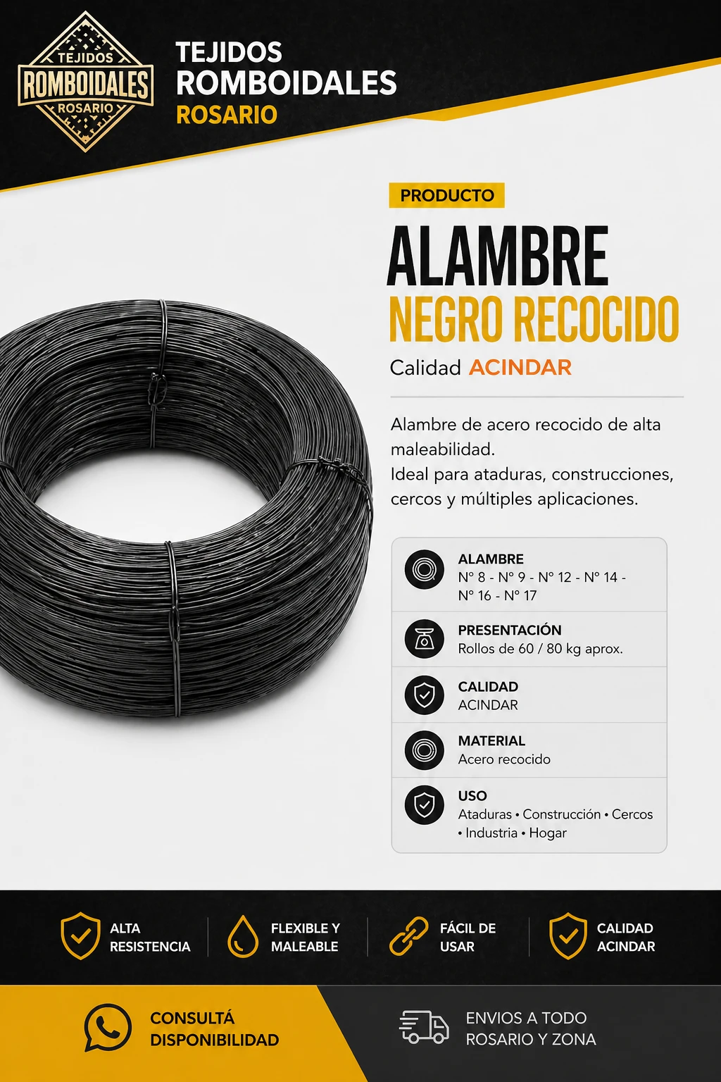 Alambre negro recocido