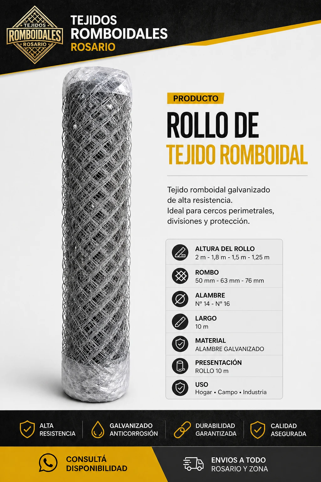 Tejido romboidal