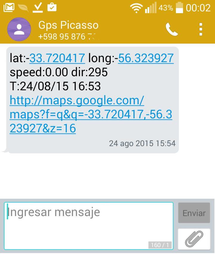 Ubicacion por sms