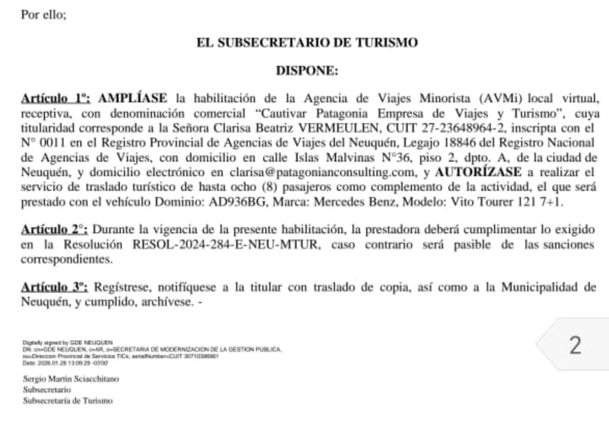 Agencia de Viajes Receptiva Online . Neuquén