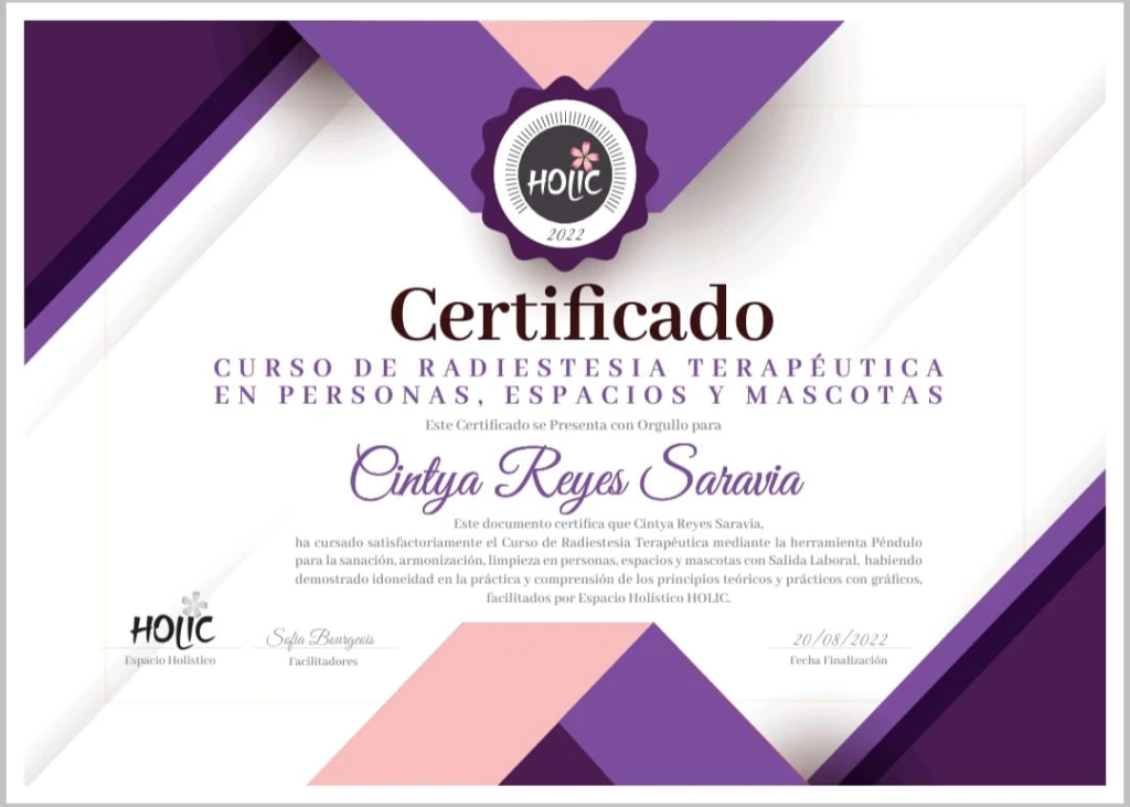 Curso de Radiestesia Terapéutica en Personas Espacios y Mascotas