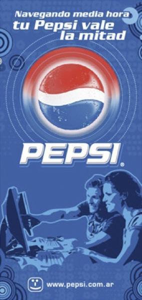 lanzamiento Mkt directo - promo "Tu Pepsi vale la mitad" - afiche
