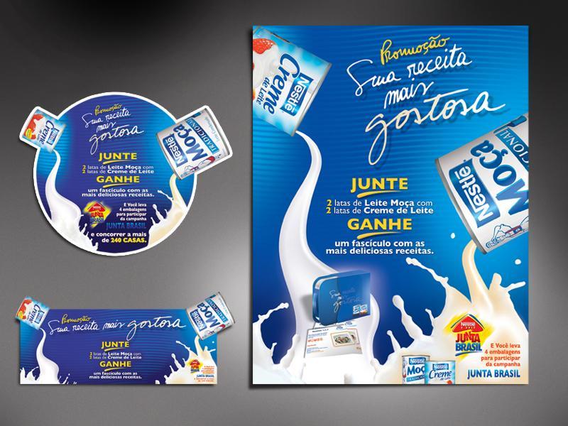lanzamiento Promo "Sua receita mais gostosa" - colgante, Display góndola y Afiche