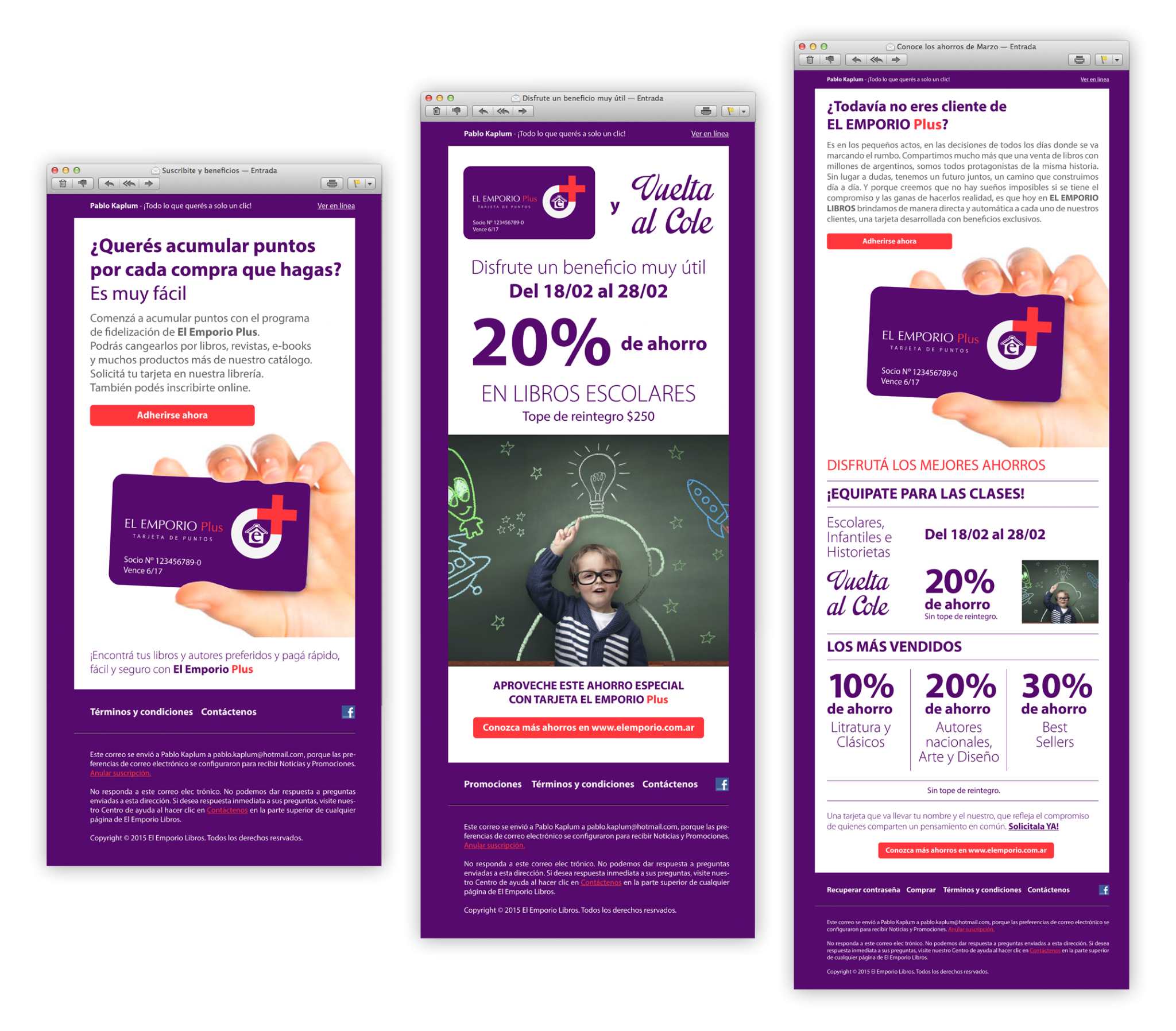 retail virtual - mailings adhesión, beneficios y ahorros