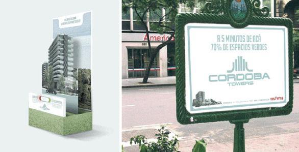Lanzamiento branding Córdoba Towers - pop corpóreo y carapantalla