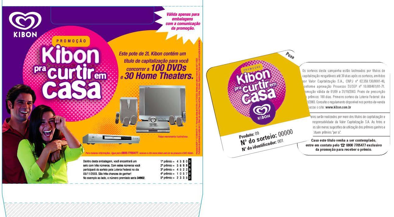 lanzamiento - Promo "Kibon pra curtir em casa" - solapa embalaje y cupón
