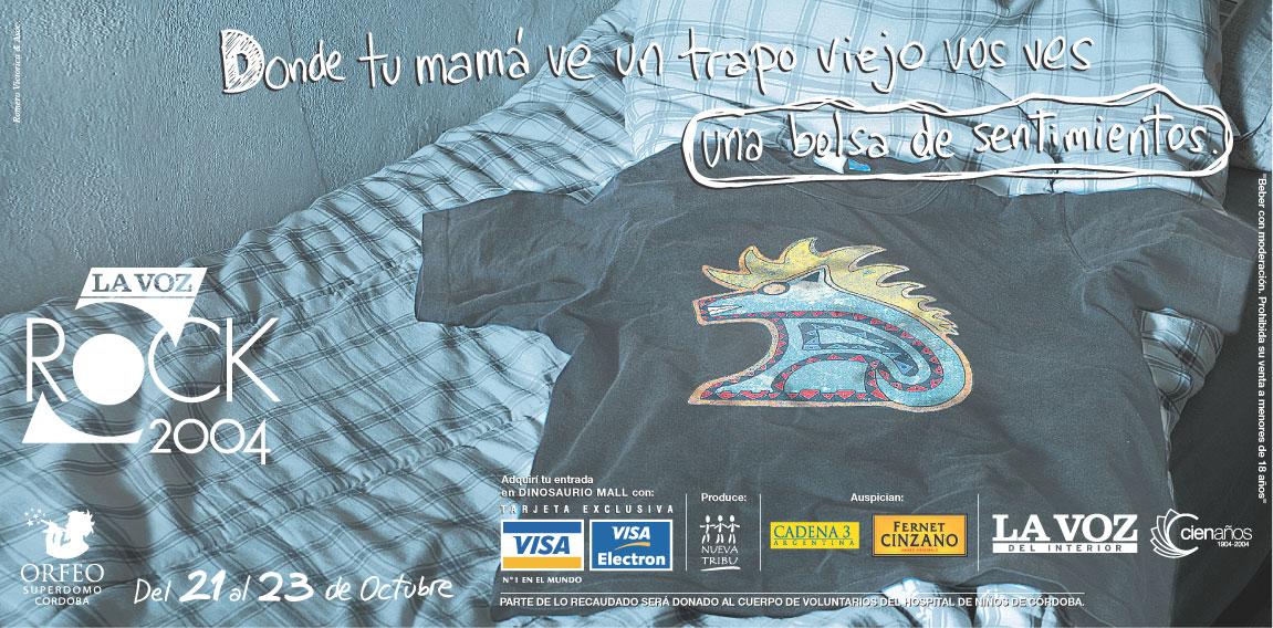 campaña lanzamiento - evento la voz rock 2004 - "remera"