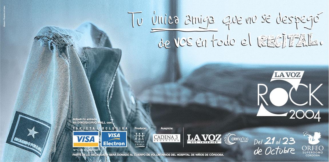 campaña lanzamiento - evento la voz rock 2004 - "campera"