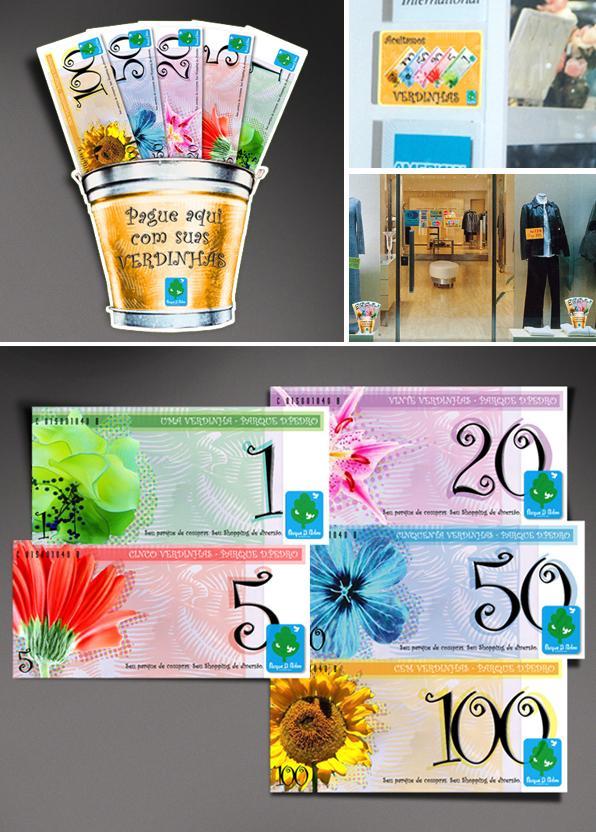 billetes de canje, display y adhesivo