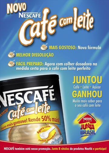 lanzamiento Novo Nescafé com leite - afiche